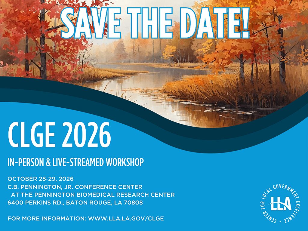 CLGE 2026 workshop promotional graphic for the October 28th - Oct 29th event in Baton Rouge